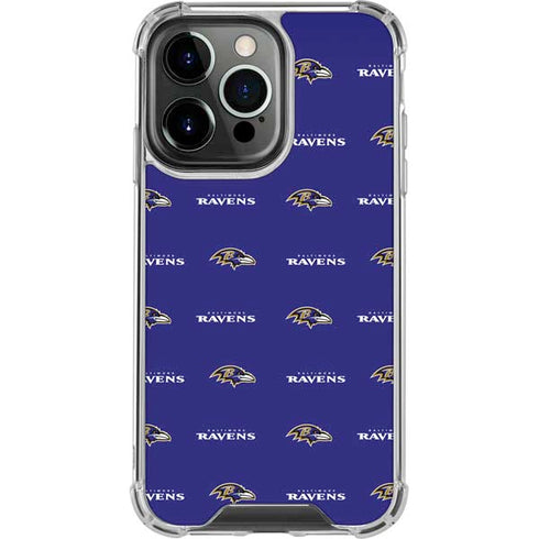 NFL Baltimore Ravens Blitz Series iPhone 15 Pro Clear Case